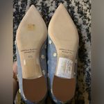 Manolo Blahnik  Women's White Campari Embroidered Chambray Mary Jane size 38.5 Photo 2