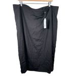Universal Standard  Lynn Luxe Pencil‎ Twill Skirt Size 20 Business Work Black Photo 6