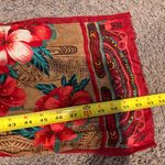 Oscar de la Renta VINTAGE  Scarf silk red and brown Photo 8