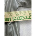 White House | Black Market Silver Grey Leather Moto Jacket Women's Size Medium Zip Photo 9