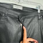 Abercrombie & Fitch NWT The Super Skinny Ankle Black Coated Criss Cross 34/18 Photo 5