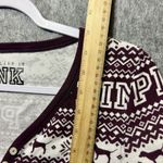 Victoria's Secret  PINK Shirt Small Thermal Henley Fair‎ Isle Dog Pajama Top Photo 2