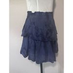 Aerie  Blue Rock and Ruffle Cotton Mini Skirt Women Size XS Distressed Photo 3