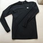 Black Fitted Neck Athletic Long Sleeve Size M Photo 0