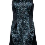 All Saints Heidi Stretch Bodycon Dress Green Black Marble Sleeveless side 6 Photo 0