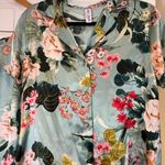 Lilac and London Floral Pajama Set in Light Blue Photo 1