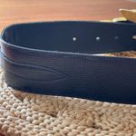 Bon Sour Bon Soir Made In France Belt Black with Large Silver and Gold Claw Buckle Large Photo 5