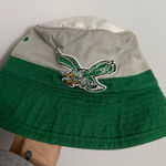 Mitchell & Ness  Philadelphia Eagles Bucket Hat Throwback Hat Retro Gray Green Photo 0