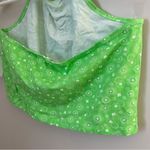 BP Halter Crop Top Neon Green Frosty Follard Floral Print Casual Neutral Photo 4