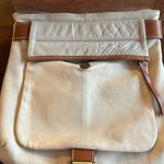 Marco Buggiani Italy cream tan leather messenger bag Photo 12