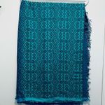 Pashmina Style Scarf/Wrap Blue and Green EUC Photo 3