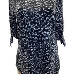 West Loop 2x$18  Size Medium Animal Print Bow Tie Sleeve Top. New With Tags Photo 0