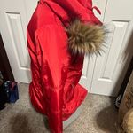 Steve Madden Madden NYC Red Womens Medium Hooded Puffer Parka Photo 3