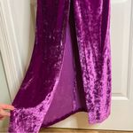 The Attico Rich Purple Velvet Dress With Gathered Front & Slit Size 38 IT new Photo 2