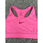 Nike dri fit racer back sports bra M bright pink red logo running workout gym Photo 5