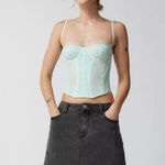 Urban Outfitters DONATE SALE NWT  Modern Love Lace Corset Light Green Photo 1