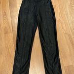 Amanda Uprichard Faux Leather Pants Black High Waist Size XS Photo 3