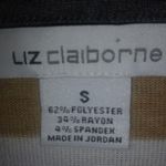 Liz Claiborne  S Knit Rugby Striped Sweater Top in Gold Gray Photo 3