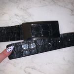 Banana Republic  Black Croc Embossed Leather Belt Photo 1