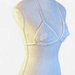 70s Cotton Boho Crochet String Bikini White Photo 0