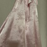 Lucy in the Sky Midnight Satin Halter Dress In Floral Pink Photo 2