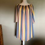Blush Hint of Striped Blouse Womens 1X Used Photo 2