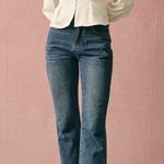 Rihoas Solid Collared Puff Sleeve Satin Blouse Size XS Photo 1