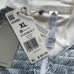 Adidas  Womens Herringbone HRGBN Sleeveless Golf Polo Quarter Zip Navy NWT XL Photo 5