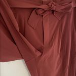 Athleta  Skyline II High Rise Paper Bag Waist Belted Tie Waist Pant Cognac Size 6 Photo 8