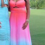 Amur   Dress Emmett Pleated Maxi Gown in Ombre Sunset Designer Chiffon  Photo 0