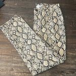 Good American  Good Classic Faux Leather Pant  Neutral Snake  Size 4 / 27 Photo 9