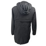 ZARA  Women's Black Long Sleeve Hooded Hoodie Zip Up Trench Rain Coat Jacket XS Photo 1