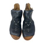 Miz Mooz NWT  Women's Feat Black Leather Studded Cutout Sandals 39/8.5 Photo 4