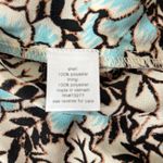 Elizabeth & James Shirt Womens Large White Black Blue‎ Floral Flower Boho Casual Blue Photo 6