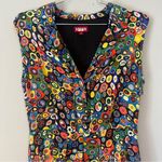Staud Yin Yang Multicolored Print Dress Sleeveless Endo Milla Abstract Floral 4 Red Photo 1