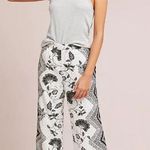Anthropologie ett:twa Glencairn Cropped Wide-Leg Trousers Black & White Size XL Photo 0