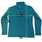 Patagonia Women's Teal Quarter Zip Better Sweater | S Photo 3