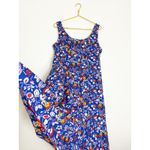Boden Sabina Midi Dress Size 12R Blue Floral Aline Sleeveless Preppy Cocktail Photo 10
