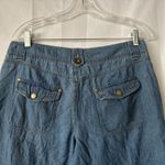 Vintage Y2K Khakis & Co ‎ Size 10 Wide Leg Blue Denim Shorts Bermuda Photo 5