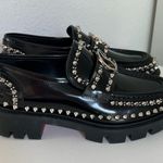 Christian Louboutin  CL Moc Lug Spikes Leather Loafers Authentic in Black 36.5 Photo 4