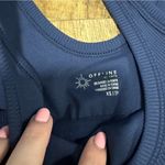 Aerie NEW Offline Ribbed Cutout Romper Dress Sz XS Blue Tropical Photo 13