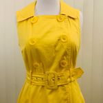 Forever 21 yellow sleeveless button down belted dress. EUC Photo 3