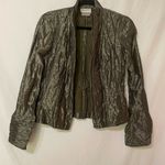 Worth Vintage Grey Long Sleeve Lagenlook Jacket Womens 0 Artsy 1980s Metallic Gray Photo 2