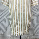 Selected Femme Jadine Shirt Dress Cream Gold Stripe Size 34 / US 4 *missing belt Photo 4
