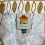 Farm Rio NWOT  Midi Skirt Off-White/Beige Lace Nature Wavy Hem Linen Size XS Photo 7