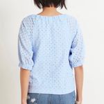 Evereve  Womens Evelyn‎ Cotton Eyelet Top in Light Blue Sz S Spring Pastel Casual Photo 13