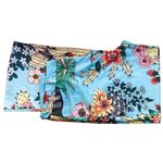 NWT ~ Blue Vintage Look Groovy 70's Polyester Floral Birds Flare Leg Pants ~ L Size L Photo 2