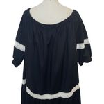 Kate Spade NWT Broom Street X  Poplin Off Shoulder Dress Black & White Size XXL Photo 8