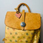 Dooney & Bourke Vintage DB Logo Rainbow Colored Tan Leather Mini Backpack Bag Photo 1