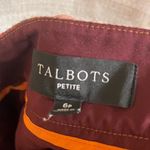 Talbots Pink And Brown Plaid Button Front Wool Blend Skirt Size 6P Photo 4